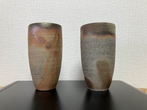 備前焼のビアグラス